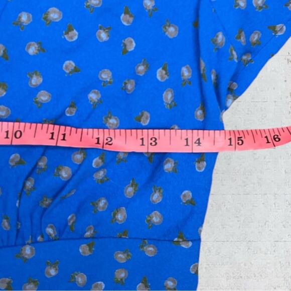 NWT Free People Mia Jumpsuit Blue Floral Size 0 - Picture 10 of 13